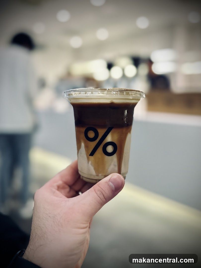 Iced Coffee with Percentage Logo