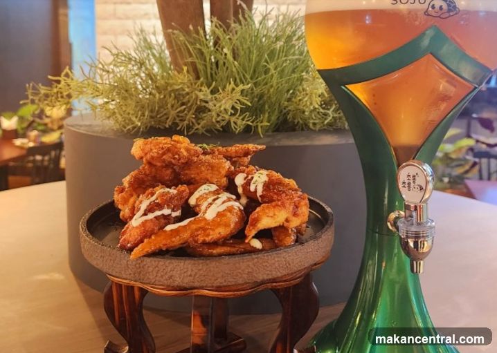 Fried Chicken Wings and Beer Tower