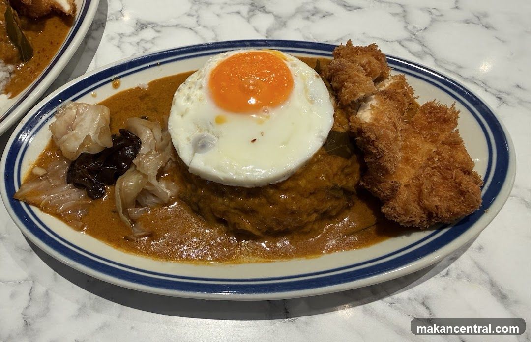 Curry with Fried Egg and Chicken Katsu