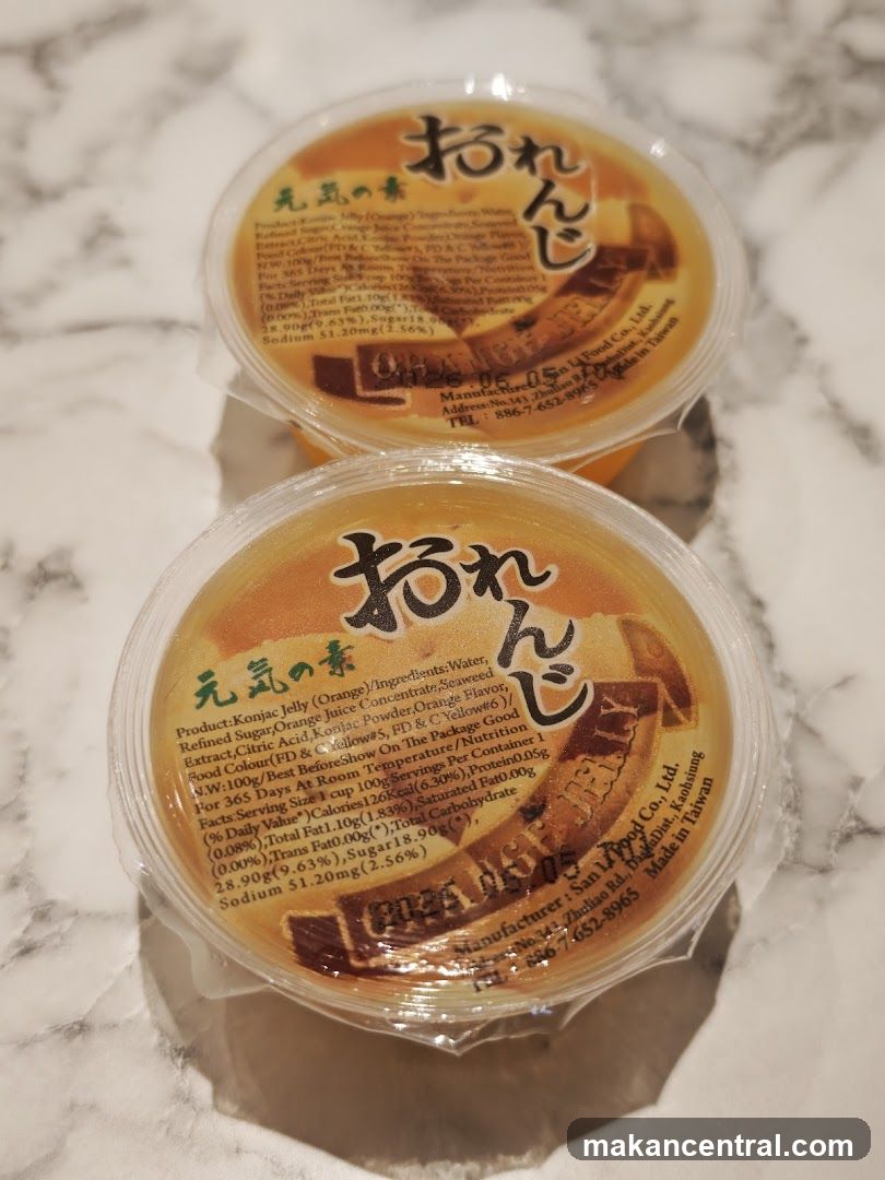 Orange Konjac Jelly Cups