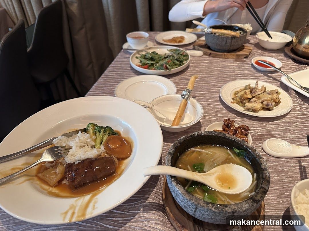 Table with various dishes