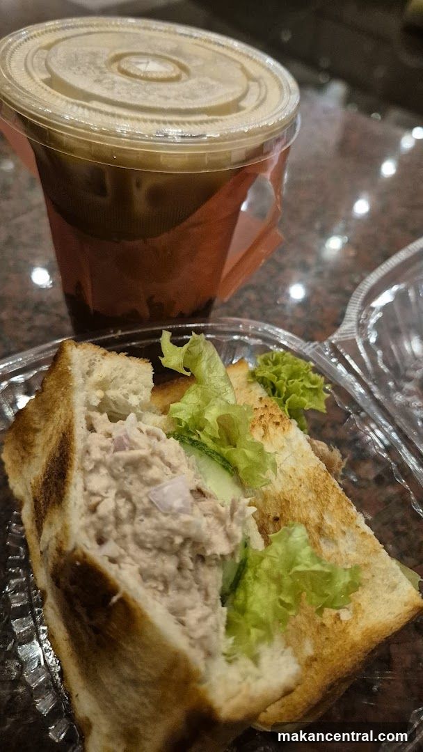 Tuna Sandwich and Iced Coffee
