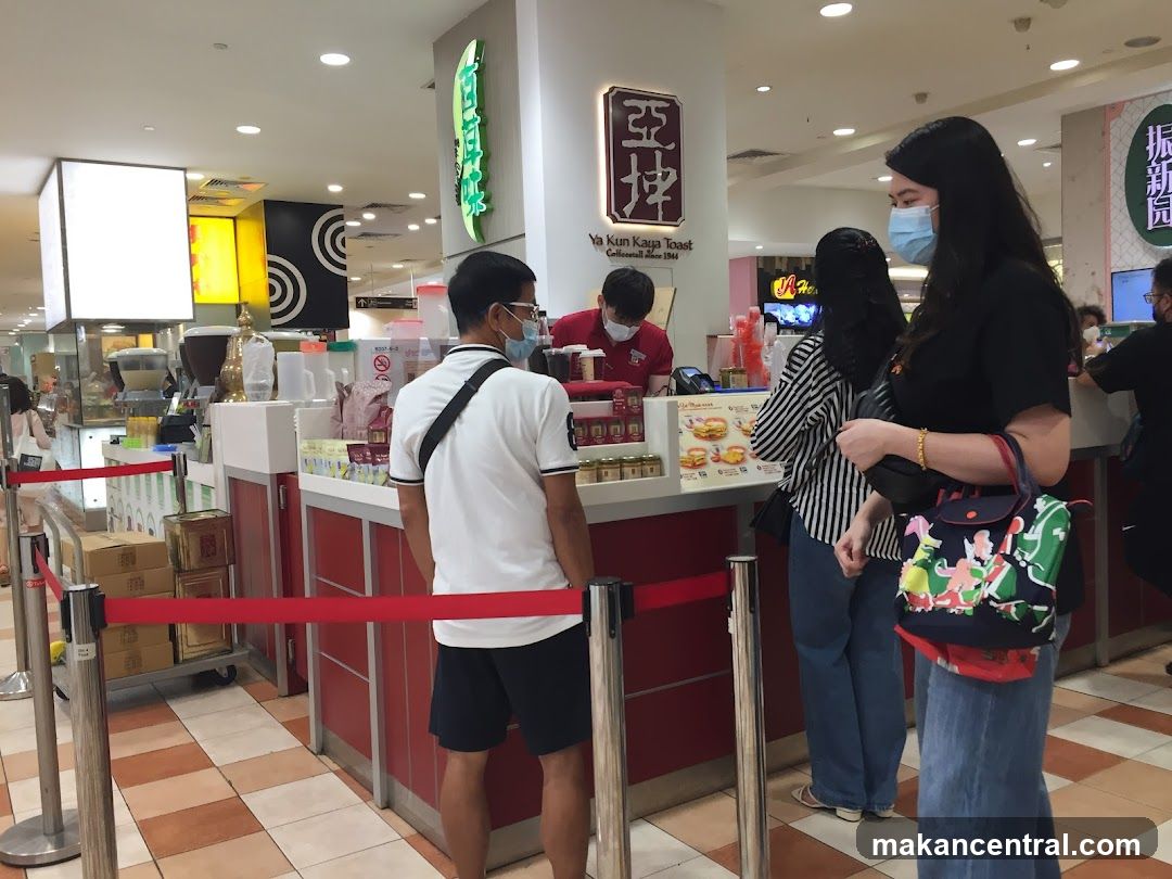 Customers at a food stall