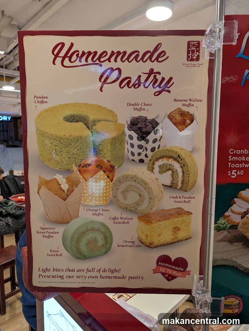 Homemade Pastry Menu