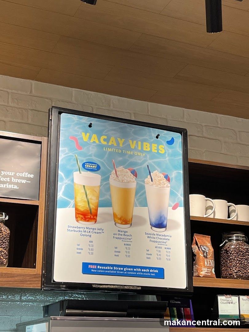 Vacay Vibes Limited Time Only Menu