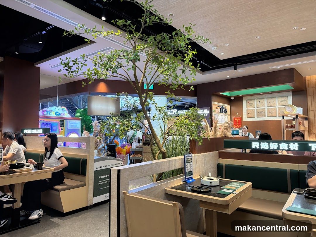 Restaurant Interior with Booth Seating