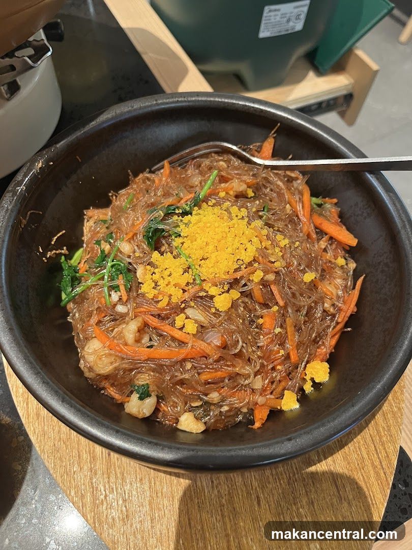 Noodle Dish with Shrimp and Carrots