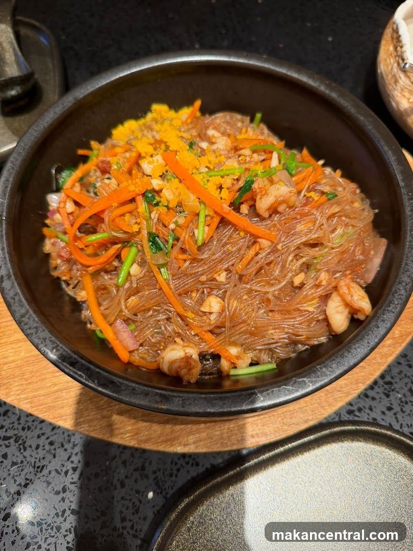 Glass Noodle Dish with Shrimp and Carrots