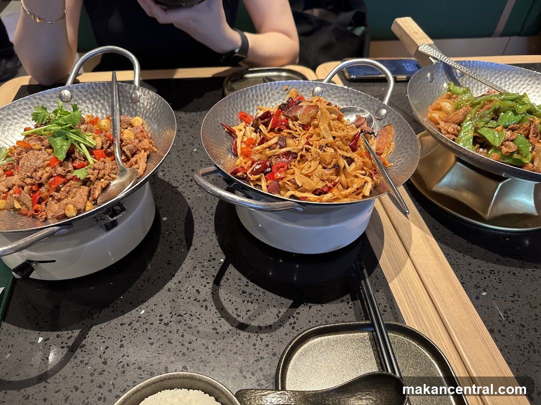 Three Bowls of Stir-Fried Food