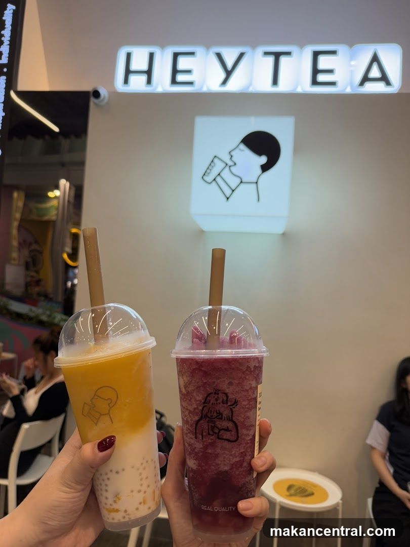 Two drinks from Heytea