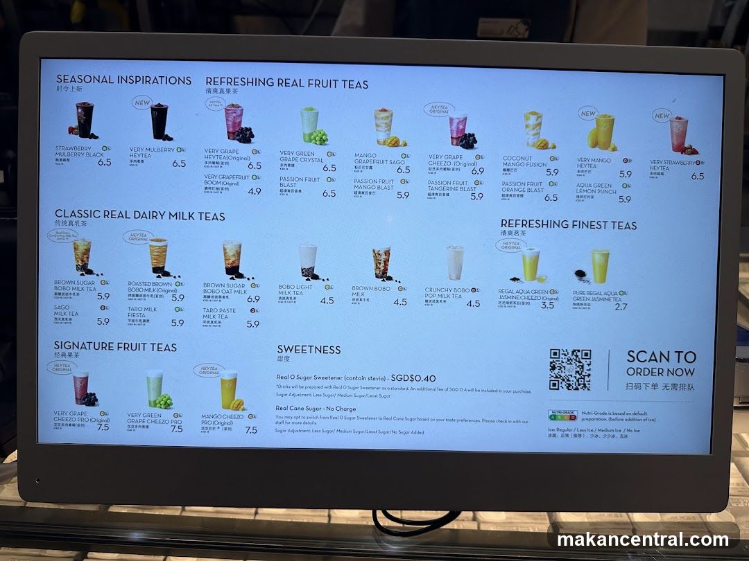 HEYTEA Menu