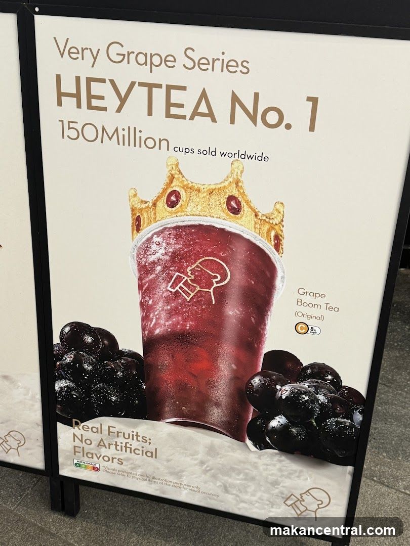 HEYTEA Grape Boom Tea Advertisement