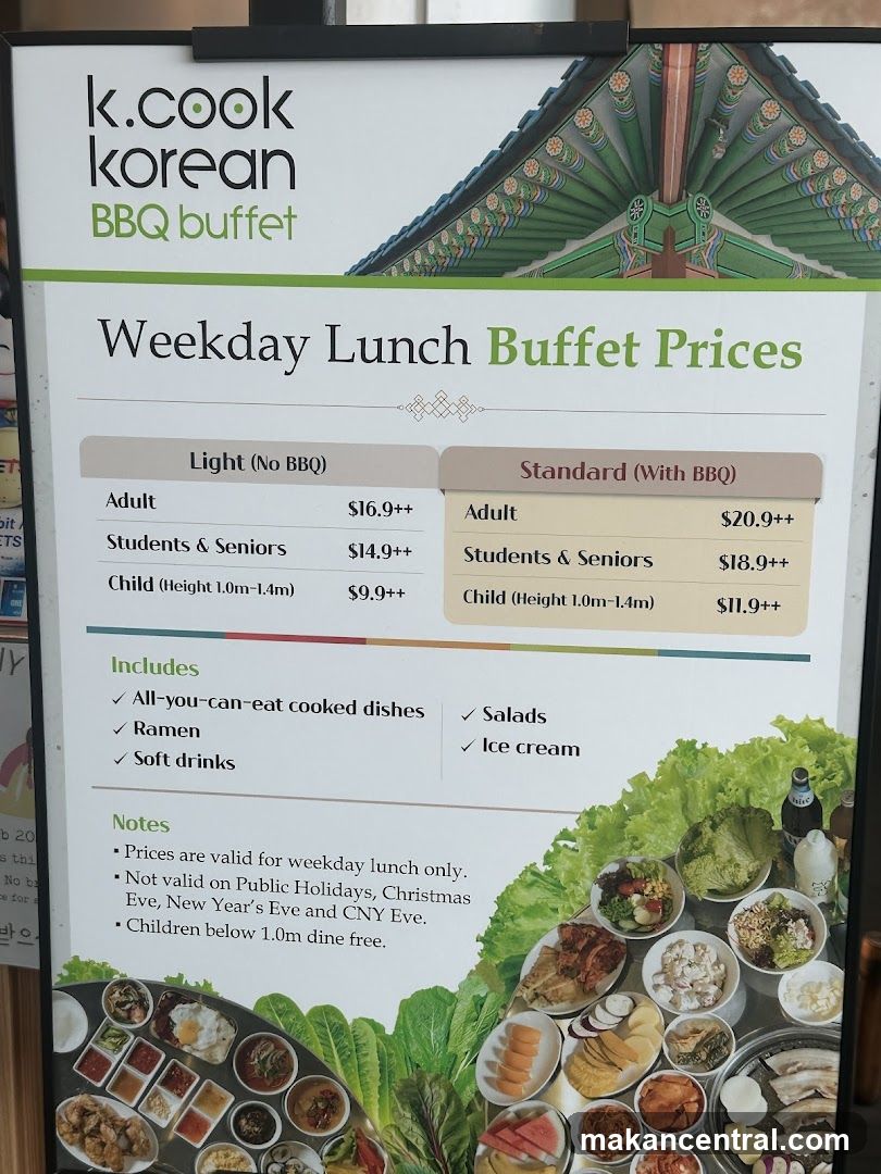 Weekday Lunch Buffet Prices