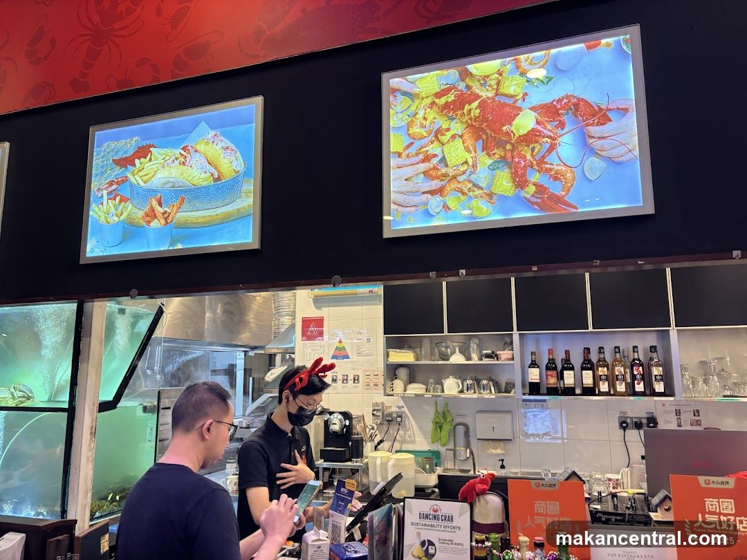 Restaurant Interior with Food Displays