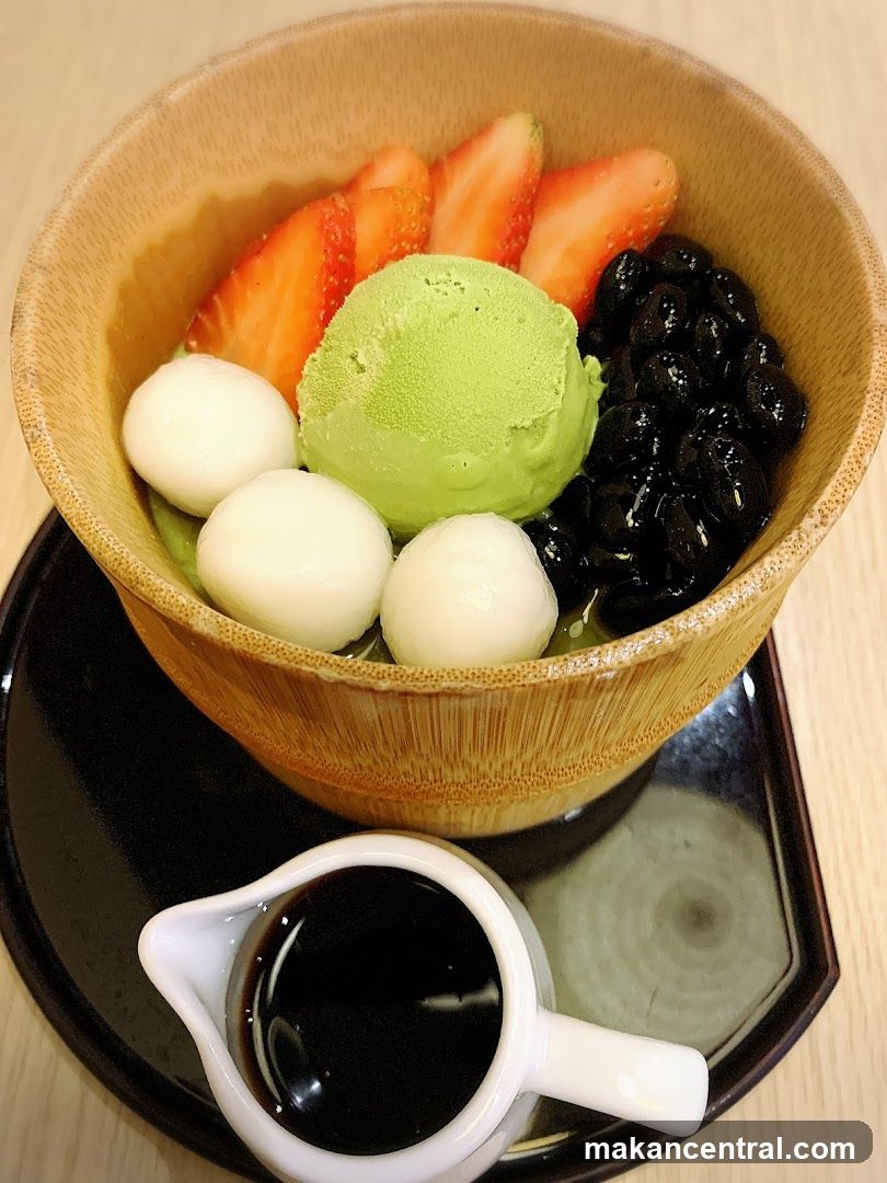 Dessert with Strawberries and Boba