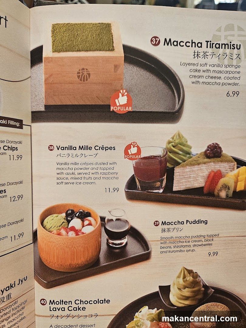 Desserts Menu