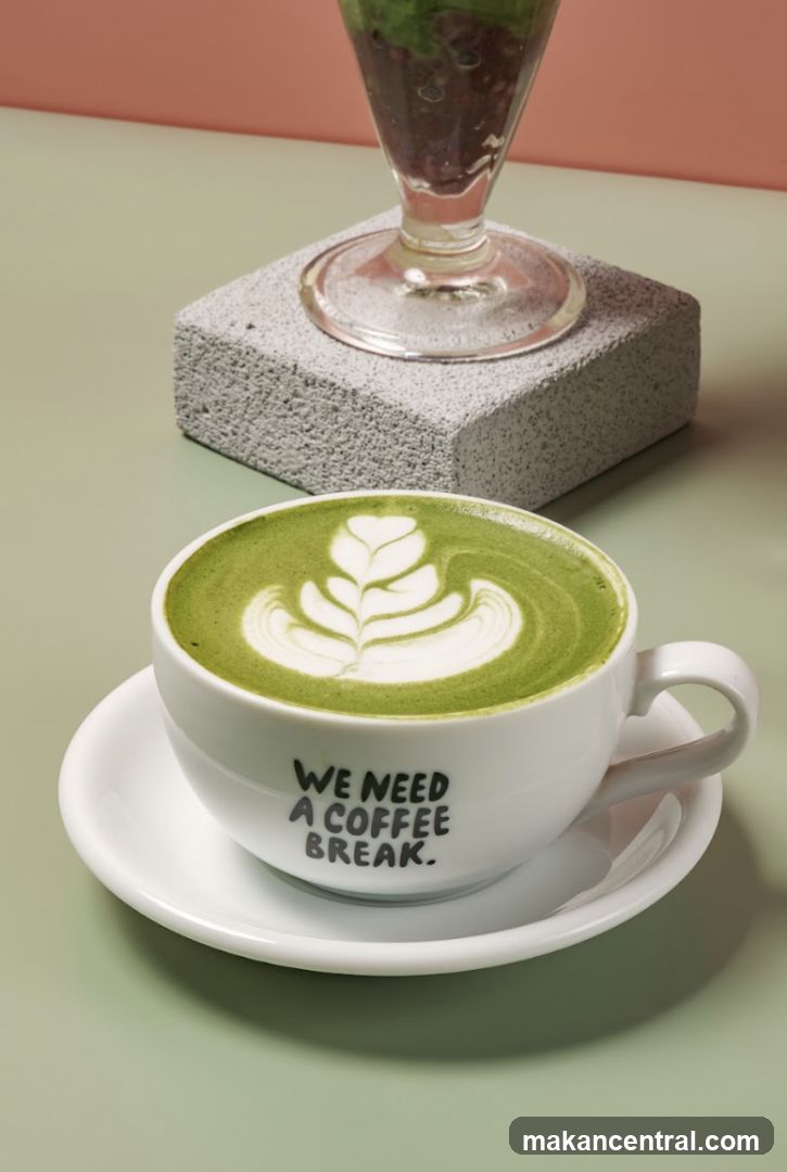 Matcha Latte with Latte Art