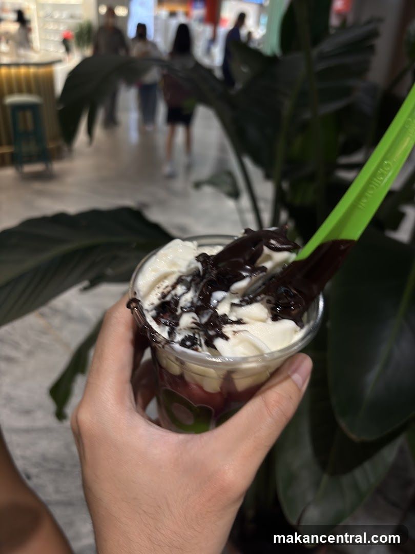 Dessert with Chocolate Topping