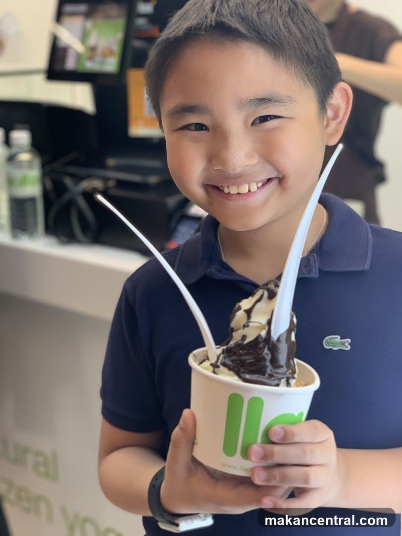Boy with Frozen Yogurt