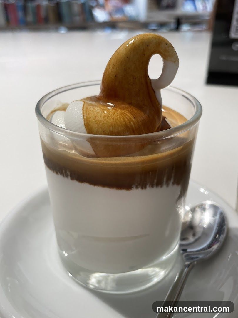 Affogato with a Swan Shape