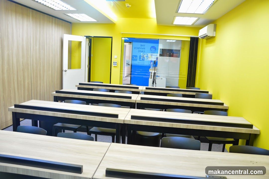Classroom with desks and chairs
