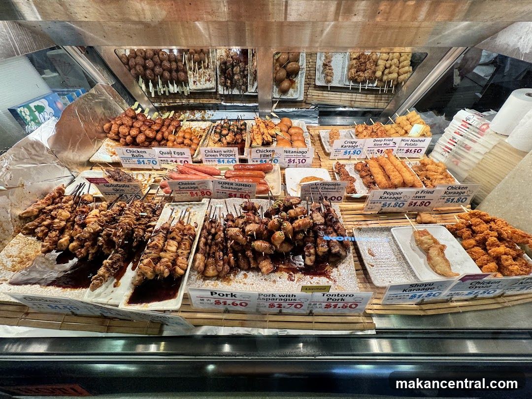 Assortment of Skewered and Fried Foods