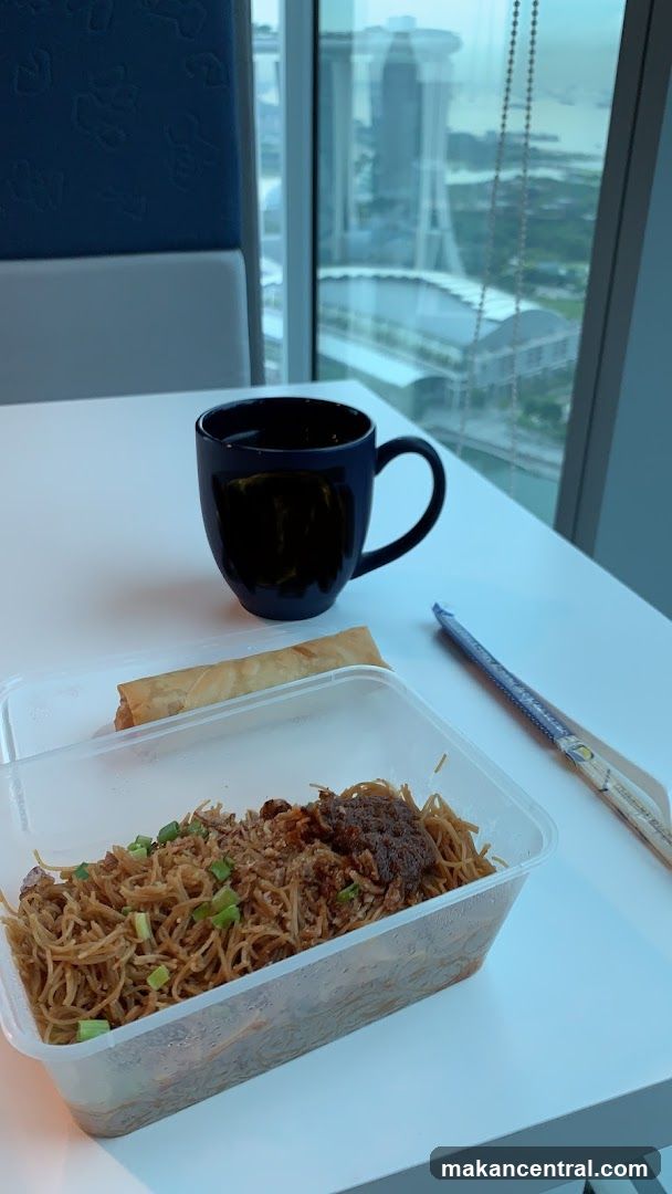 Takeaway Meal with City View