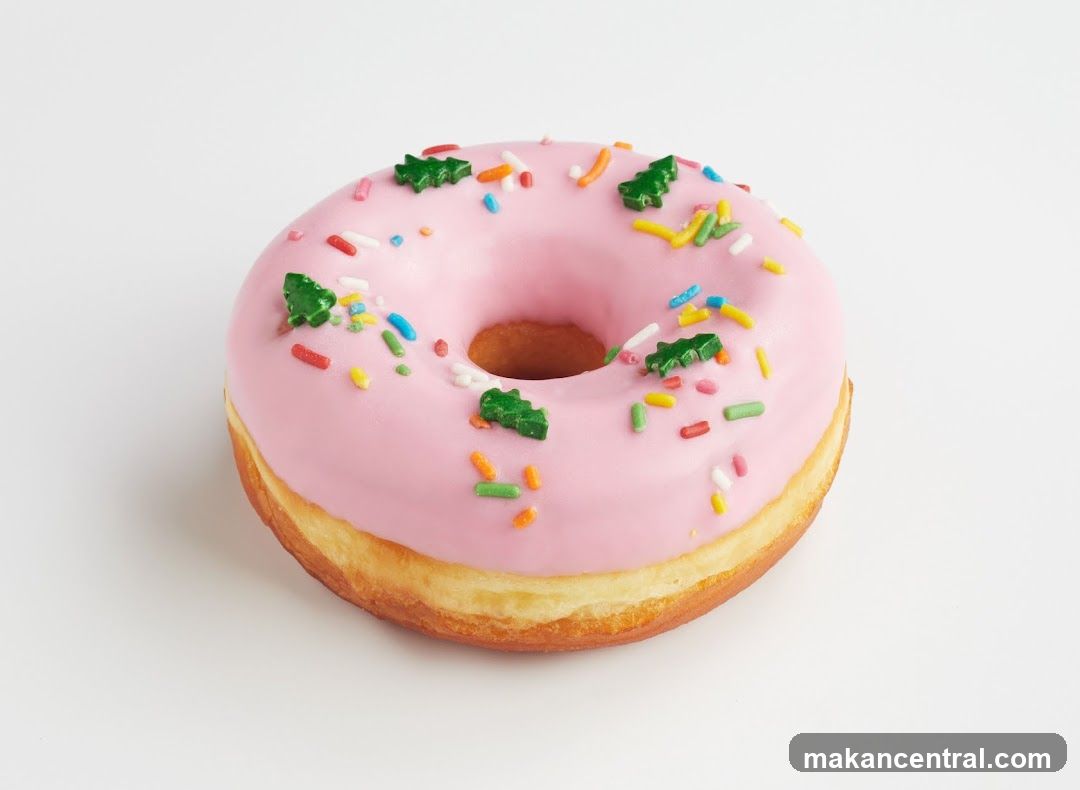 Pink Frosted Donut with Sprinkles