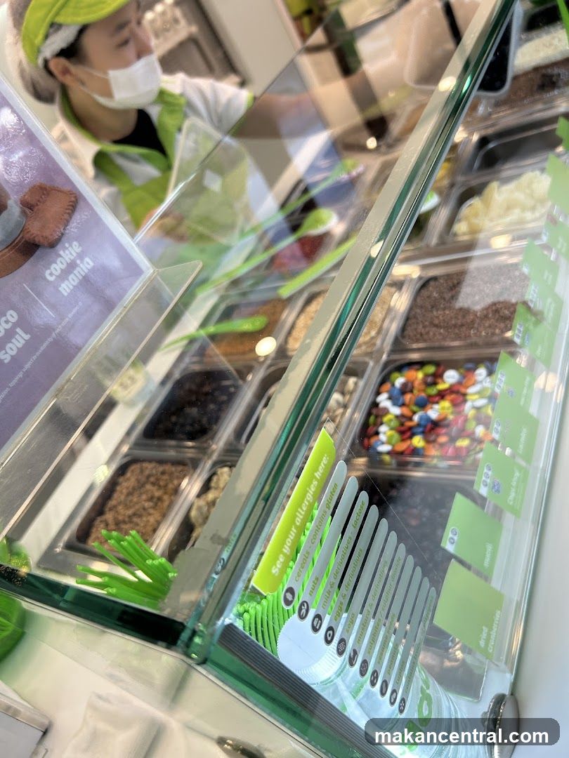 Frozen Yogurt Toppings Display