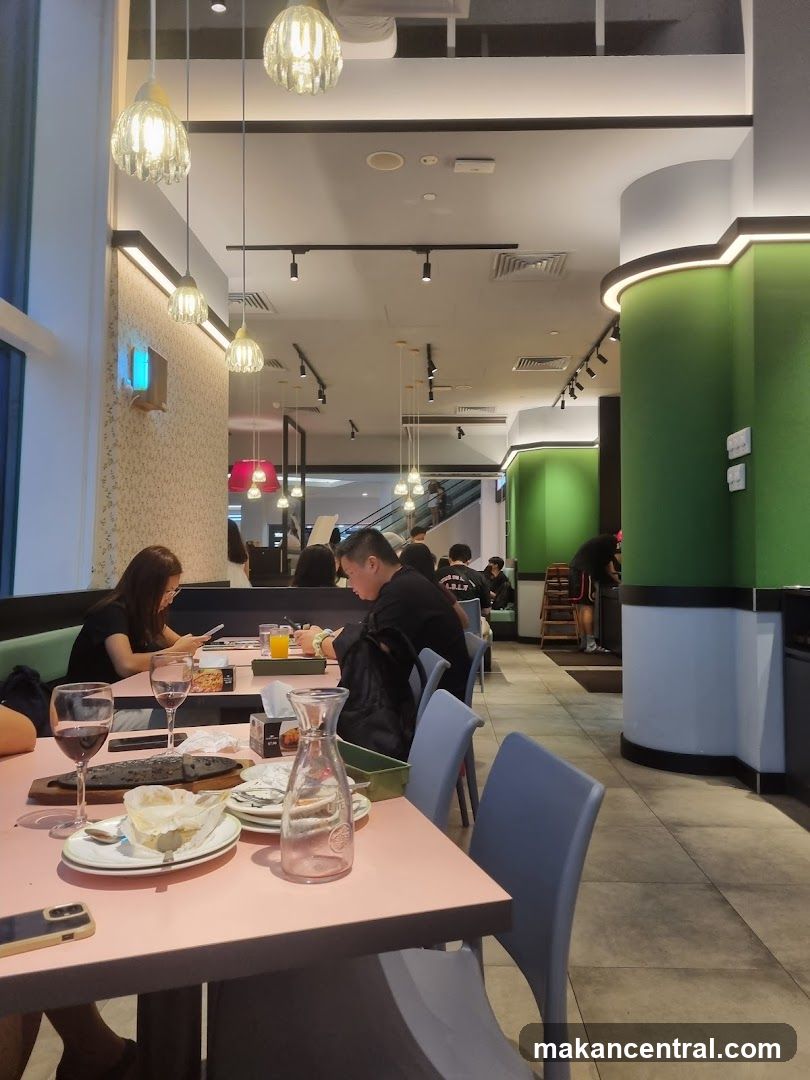 Restaurant Interior with Diners