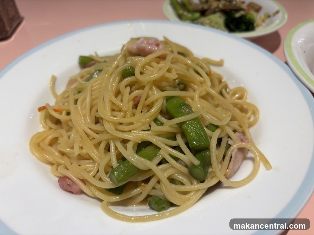 Spaghetti with Asparagus and Bacon