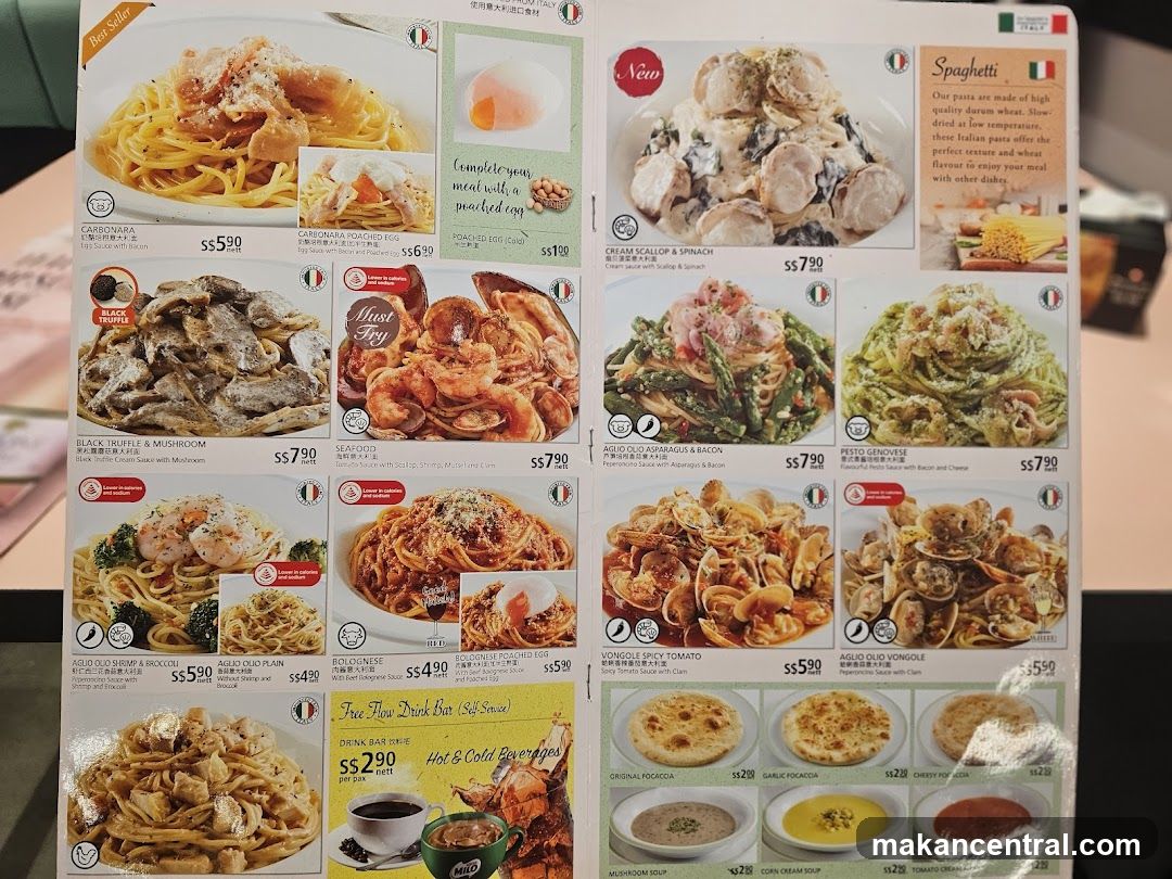 Spaghetti Menu