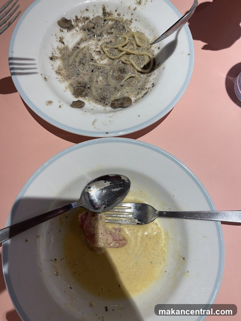 Dirty Plates with Leftover Food