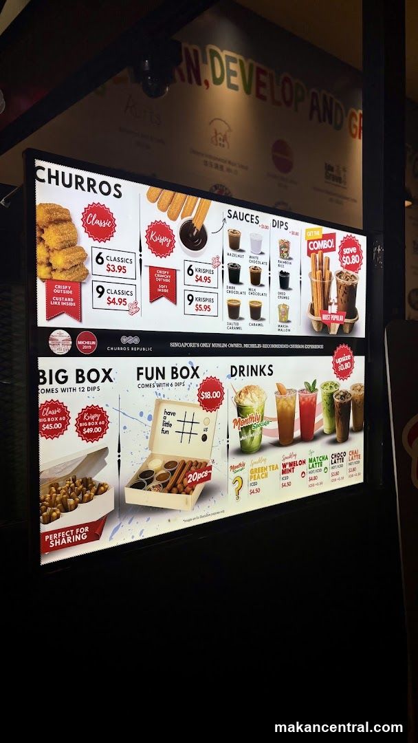 Churros Menu