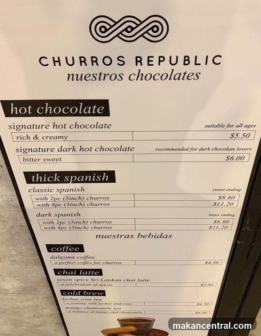 Churros Republic Menu