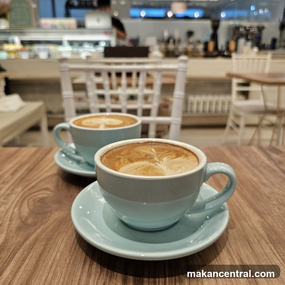 Two Lattes on a Table