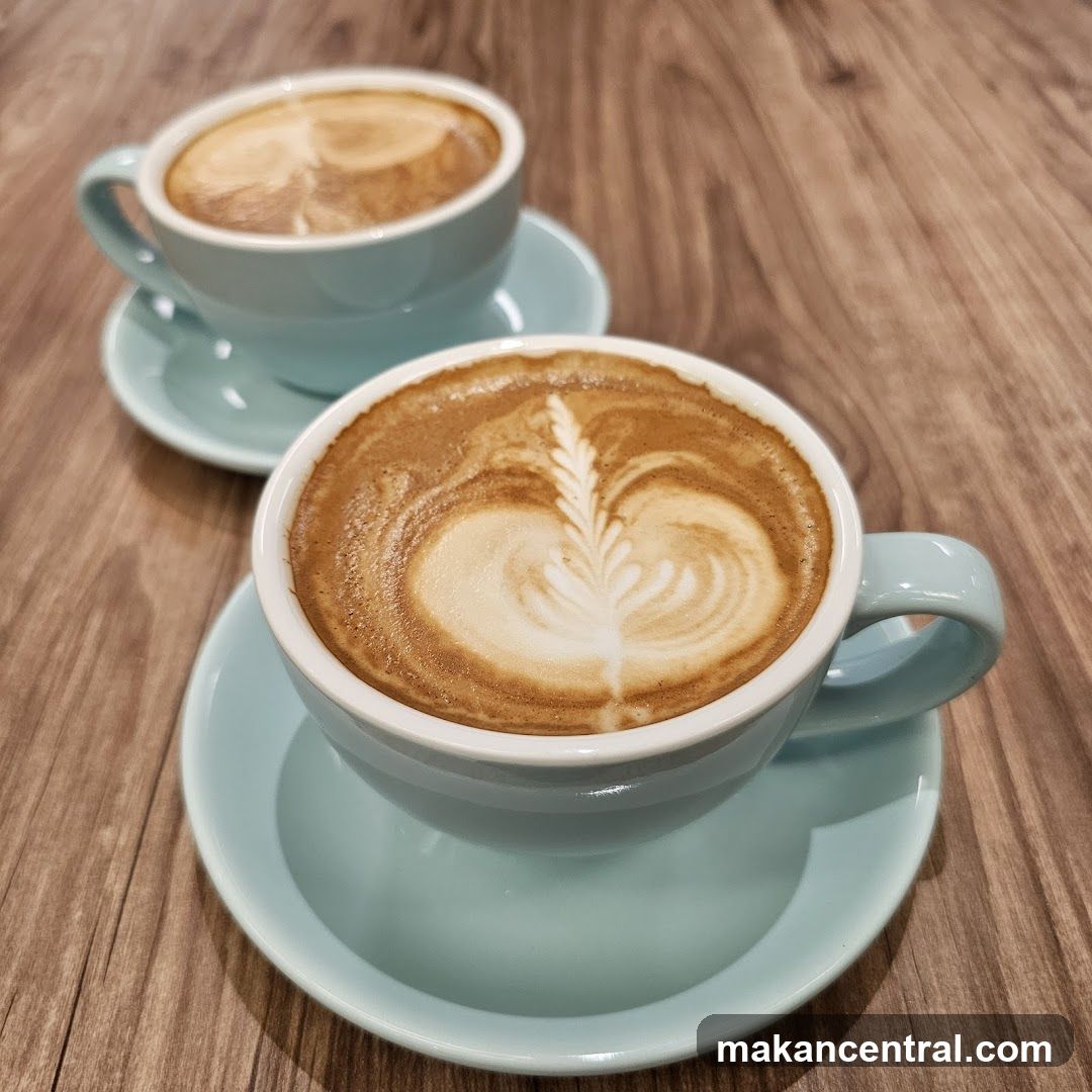 Two Lattes with Latte Art