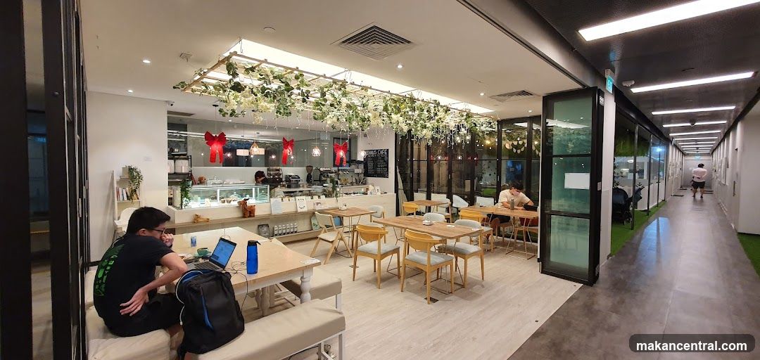 Cafe Interior with Seating and Counter