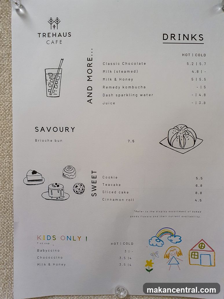 TREHAUS CAFE Menu