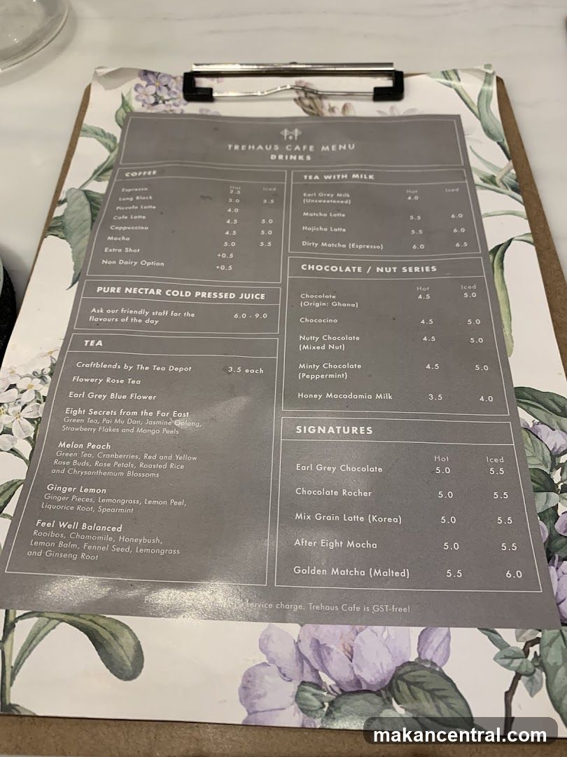 Trehaus Cafe Menu Drinks