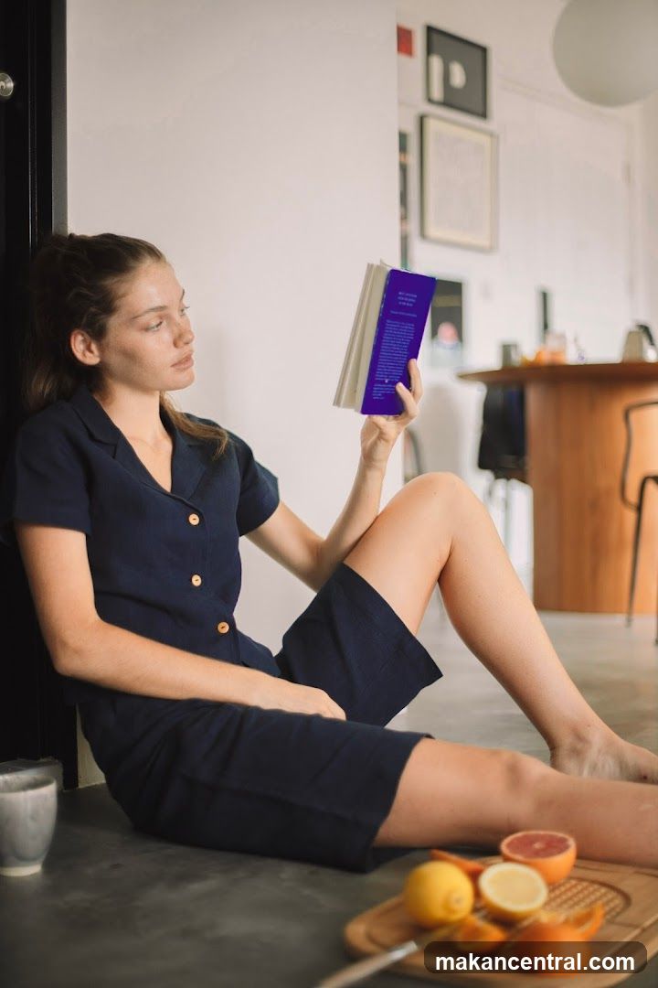 Woman reading a book
