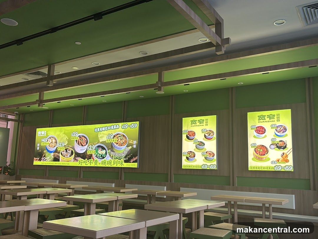 Restaurant Interior with Menu Displays