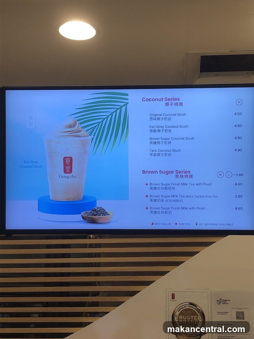 Gong Cha Menu