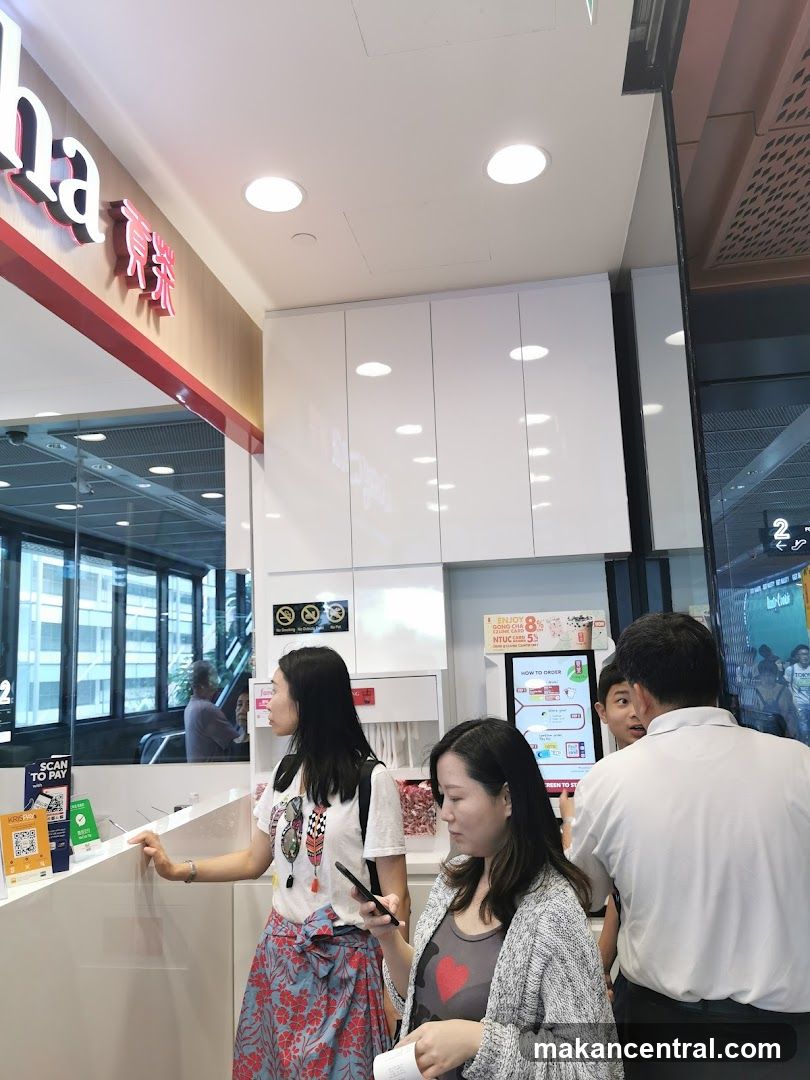Customers at a counter