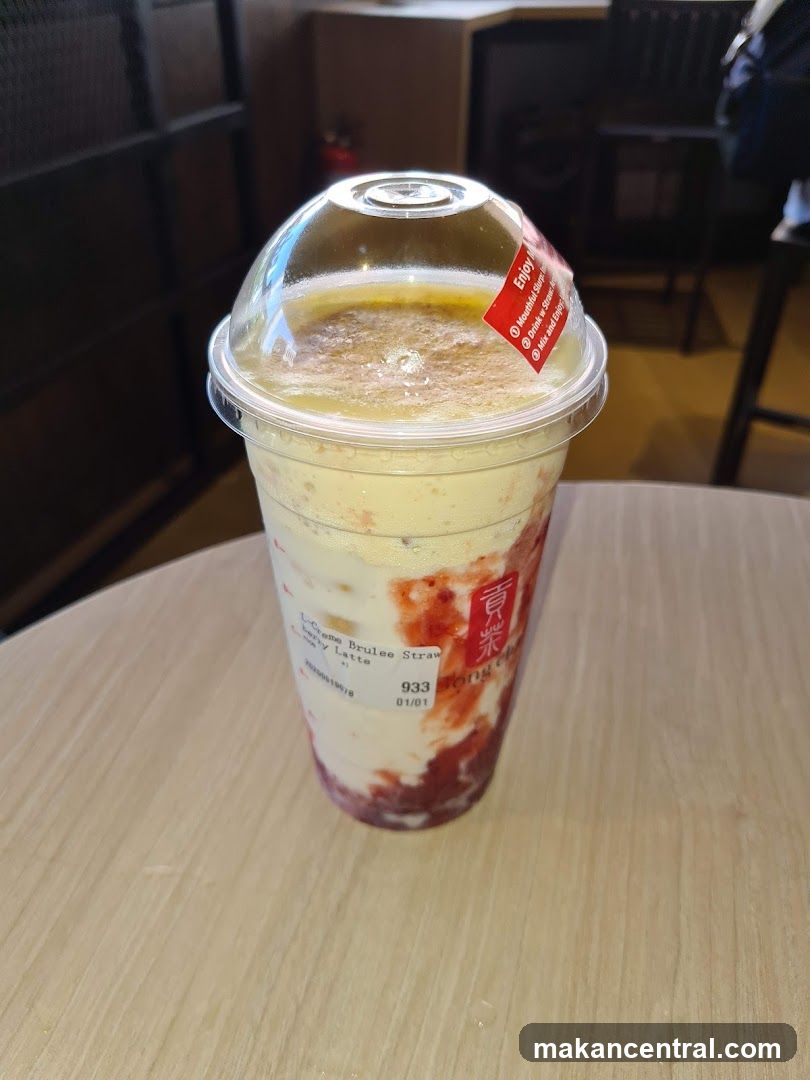 Crème Brûlée Strawberry Latte