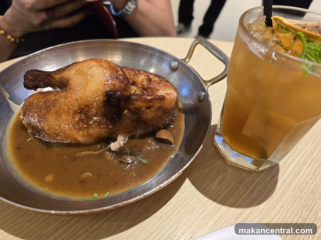Roasted Chicken and Drink