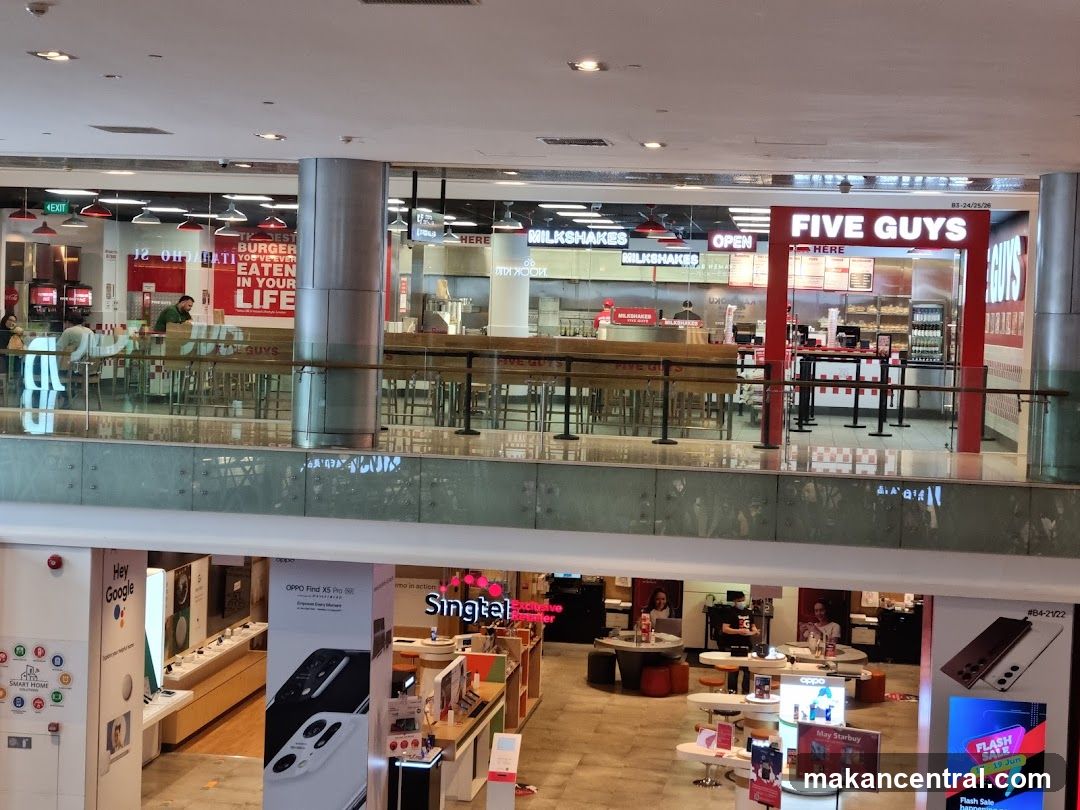 Five Guys and Electronics Stores