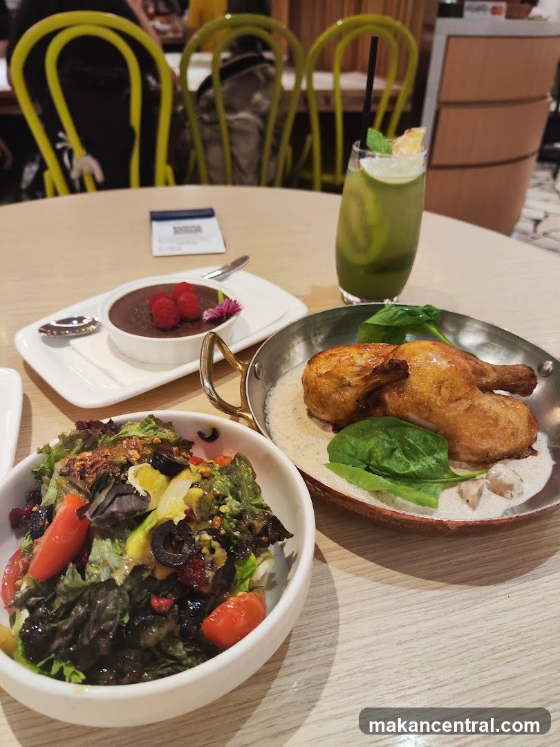 Table with food and drink