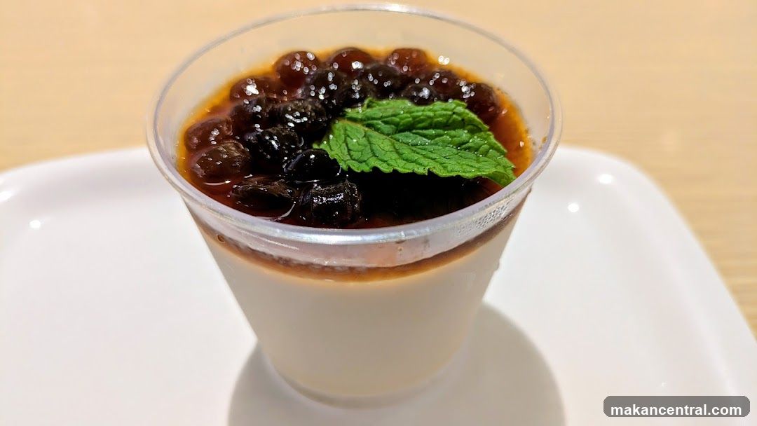 Dessert with Tapioca Pearls and Mint