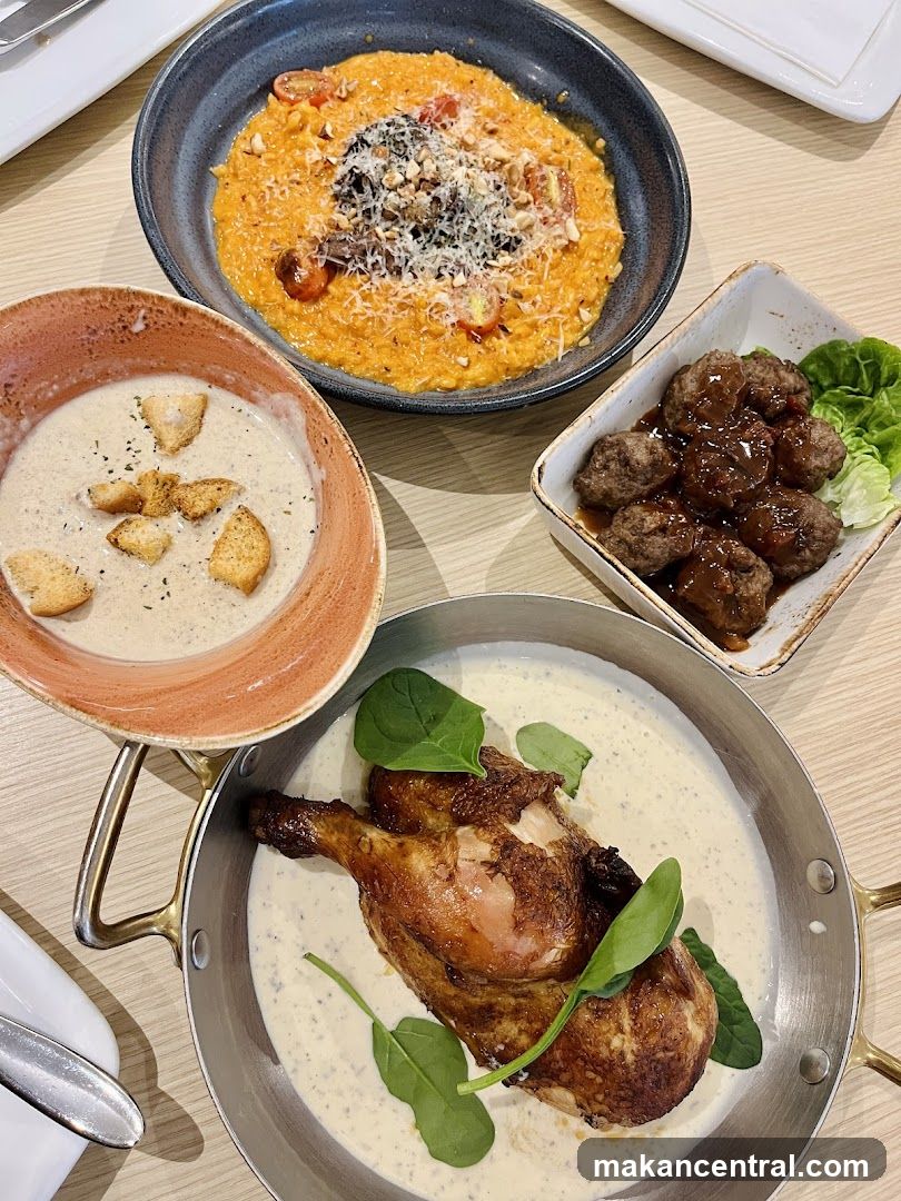 Four Dishes on a Table